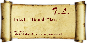Tatai Liberátusz névjegykártya